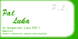 pal luka business card